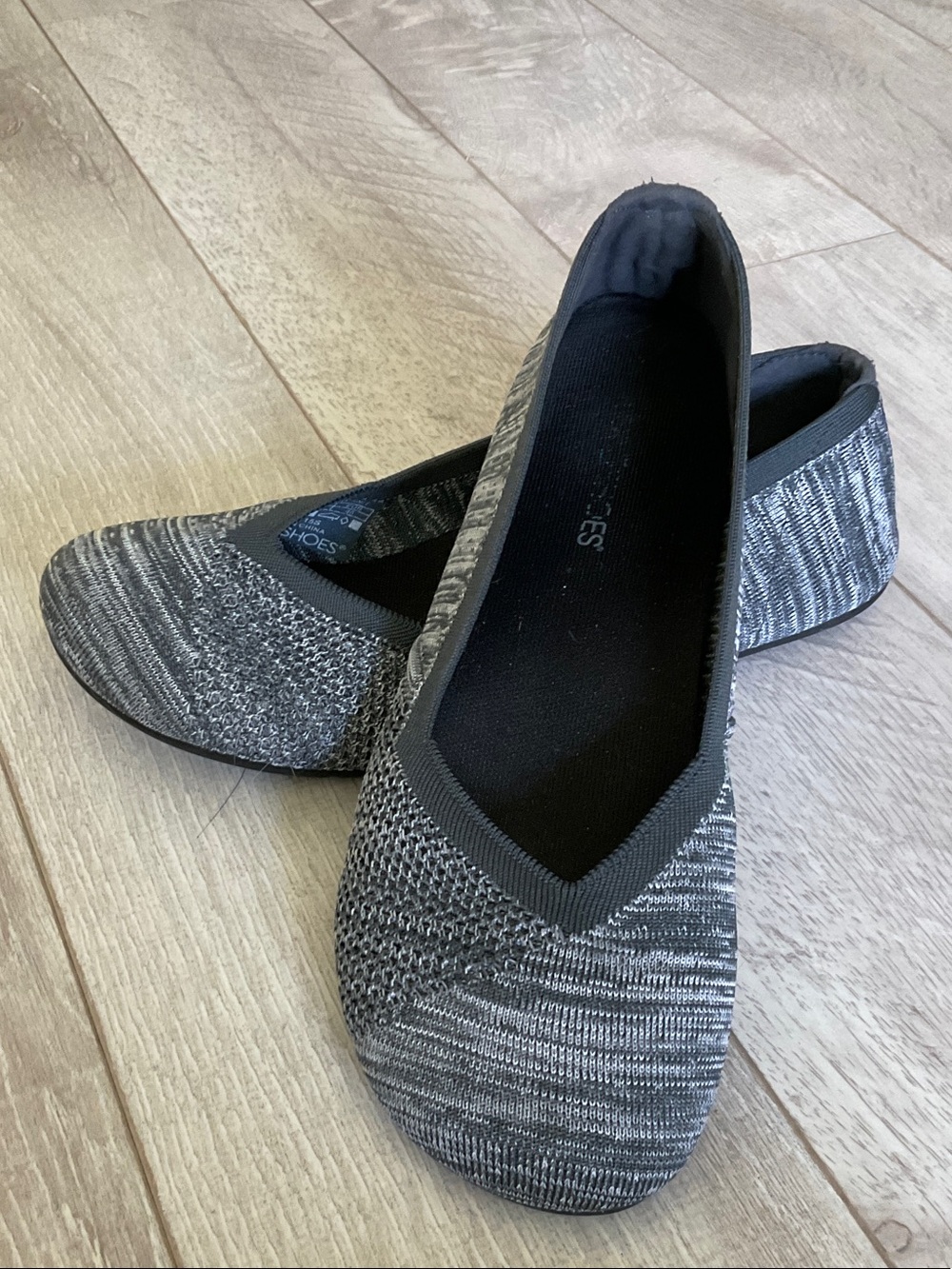 Xero Barefoot Phoenix Women's Gray Knit Slip-On Ballet Flats - Picture 2 of 3